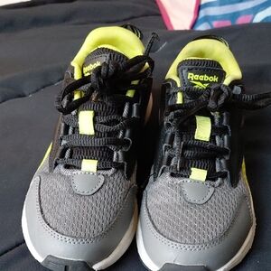 Reebok Kids' Black, Gray, and Yellow Sneakers